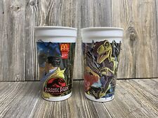 McDonald’s Jurassic Park Plastic Cups, 1992, Set Of 2, Vintage Advertising picture
