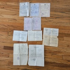 Vintage Soviet Russian Documents Death, Divorce, Nam Change Certificates & Paper picture