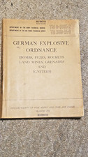 GERMAN EXPLOSIVE ORDINANCE (Bombs, Fuzes, Rockets...) TM 9-1985 & TO 398B-1A-9 picture
