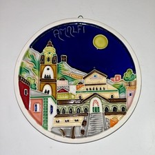 Vintage Creazioni Luciano Amalfi Ceramic Plate Relief Wall Art Souvenir Italy 6” picture