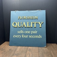 Vintage Shoe Store Display Sign FLORSHEM QUALITY Herty Shoe Store  Madison IN  picture