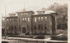 Vintage Postcard RPPC Franklin School House Dubuque Iowa IA 1910 Bluff Building picture