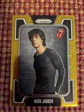 Mick Jagger 2025 Panini Prizm Rolling Stones Gold Prizm Card 10/10 picture