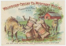 Washburn Crosby Flour Merchant Millers 1880's Trade Card picture