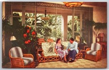 Halekulani Hotel Waikiki Beach Honolulu Hawaii Living Room Postcard PC251 picture
