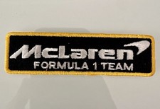 Rare McLaren Racing F1 Iron-on PATCH 1.5” H X 3” L Black Yellow picture