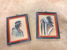 Vintage 1909 Native American Portrait  