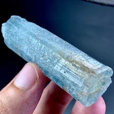 227 CT Terminated Natural Top Quality Rare Dark Blue Aquamarine Crystal @ Pak picture
