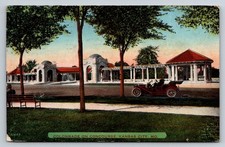 1913 Kansas City MO Colonnade Concourse Vintage Car Postcard Acmeograph picture