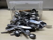 Big Mixed LOT Of Vintage Stainless Flatware Church Crafts Scrap Silverware Junk picture