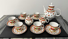 VTG MCM Heinrich H&C Selb Bavaria Gypsy Tea Set 15 Pc Mint Never Used Germany picture