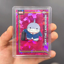 Topps 2024 Topps Chrome Marvel Jeff the Land Shark Pink Parallel 1/1 Card picture