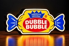 Dubble Bubble Gum LED 3D Printed LightBox Desk Display – Retro Candy Sign picture