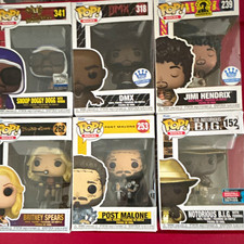 Funko Pop Rocks Vinyl Lot of 5: Snoop #341 DMX #318 Hendrix + Funko Shop picture