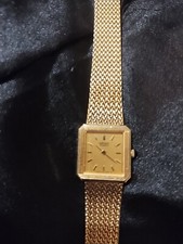 Elegant vintage Seiko Gold quartz W / Mesh Band New Battery See Pictures picture
