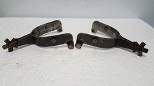 VINTAGE CLG Pro USA Bull Riding Spurs Western Training Straps USA kelly leather picture