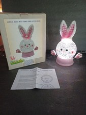 Cracker Barrel Light Up EASTER Bunny Globe W/Fabric Ears NEW OPEN BOX picture