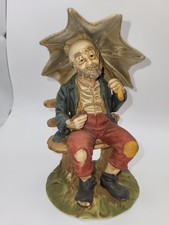 Capodimonte Sculpture Old Man Bench Umbrella 8