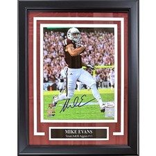 Mike Evans Autographed Texas AM Aggies (Maroon Jersey) Deluxe Framed 8x10 Photo picture