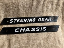 SCARCE PORCELAIN STEERING GEAR CHASSIS GAS OIL ADVERTISING SIGN picture