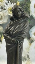 Vintage Classic Female Woman Fashion Lover Bronze Marble Statue Sculpture Sale picture