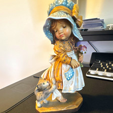 ANRI Sarah Kay 7” Wood Figurine “Take Me Along” Italy 122/1000 picture