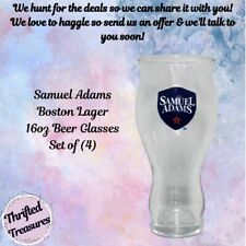 New Samuel Adams Boston Lager 16oz Beer Glasses Set of (4) Ships Fast picture