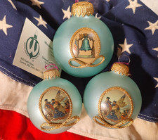 Whitehurst West German 8cm  and 6cm glass balls American Bicentennial, set of 3 picture