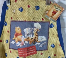 Disney Store Winnie the Pooh Tigger Apron Yellow Honeycomb Print 100% Cotton picture