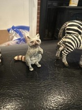 Schleich Animal Figures Lot Pig Sow Piglet Raccoon Retired Farm Wildlife Vintage picture