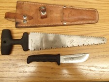 Ducks Unlimited Buck USA 603C  Knife & Sawblade Combo with Buck Leather Sheath. picture