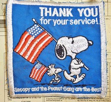 Snoopy Patch - Flying Flag - Thank You For Your Service, Woodstock - Vietnam War picture