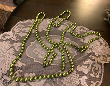 Vintage 8.5 ft. Mercury Glass Bead Christmas Garland - Green picture