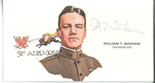 William Badham Signed Cut Signature GOE Lithograph 1988 (d) Salmson 2A2 picture