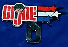 VTG *GI JOE* Porcelain License Plate Topper - Action Figure Toys Soldier Antique picture