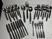 Dansk DAS30 French Solid Flatware Lot of 32 Silverware MCM Serving Set Utensils picture