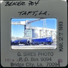1983 Vint. 35mm Train/Railroad Slide 704 Beker Industries, Taft, Louisiana picture