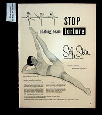 1955 Silf Skin Pantie Girdle Women Legs Ballerina Panties Vintage Print Ad 33440 picture