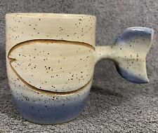 Fish Tail Embossed Fish Coffee Mug Tea Ceramic Handmade picture