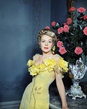 Alice Faye Beautiful Pose in Yellow Dress By Flowers 8x10 Publicity Photo picture