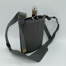 Vintage WW2 British Military Canteen BLUE with Rubber Stopper And Canvas Carrier picture