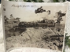 Original c.1900 Pacific Grove California Steam Train Photo-Southern Pacific RR picture