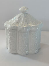 SPODE Embossed Bamboo and Trellis Small Covered Jar / Bowl F1420 Pattern RARE picture