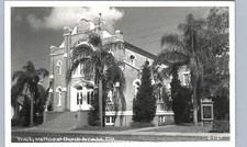 TRINITY METHODIST CHURCH arcadia fl real photo postcard rppc florida history picture