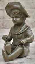 Farmer Boy Bronze Statue Garden Ornament Lost wax Method Statue picture