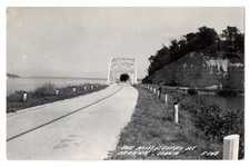 Bridge Over Mississippi River Iowa Real Photo Postcard RPPC Posted 1954 No Stamp picture