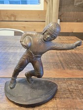 Hubley Cast Iron Football Player Single Bookend Doorstop Vintage Antique picture