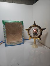 VTG BRADFORD CELESTIAL MOTION LIGHT XMAS TREE TOPPER STAR TESTED/WORKS WITH BOX picture