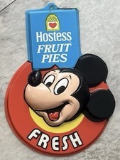 Vintage Disney Hostess Fruit Pies Mickey Mouse Fresh Grocery Store Promo Display picture