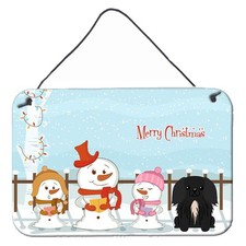 Caroline's Treasures BB2438DS812 Merry Christmas Carolers Pekingese Black Sign picture